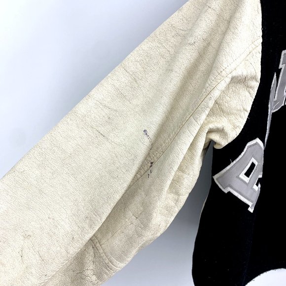 Vintage Chalk Line NFL Los Angeles Raiders AFC Wool Varsity Jacket M READ AS IS - Picture 8 of 14